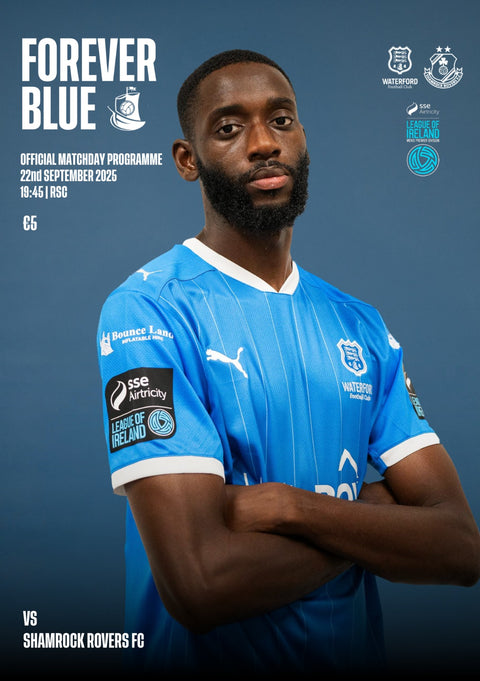 Waterford F.C Programme v Shamrock Rovers